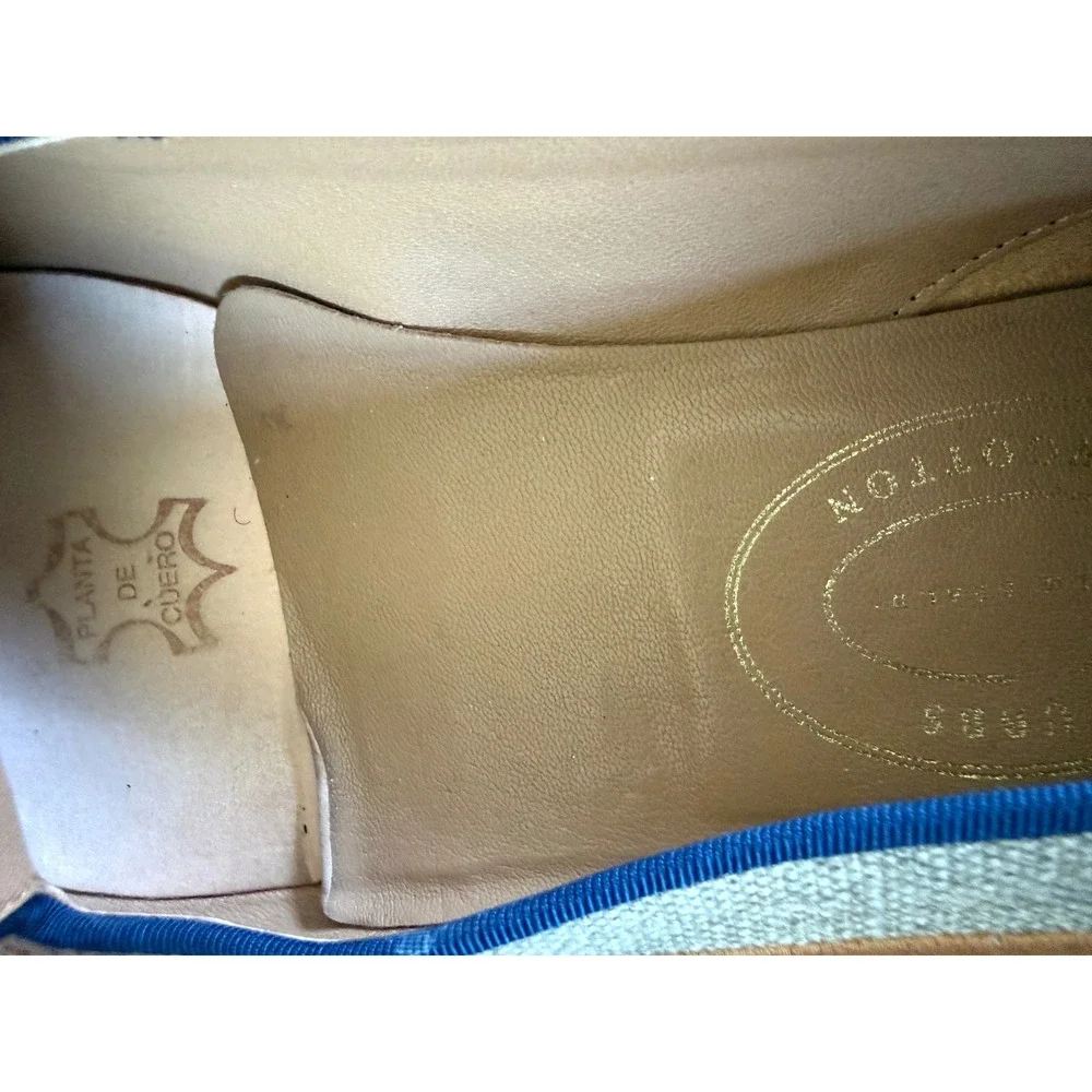Stubbs & Wootton Palm Beach Embroidered Linen Smoking Slippers Men's